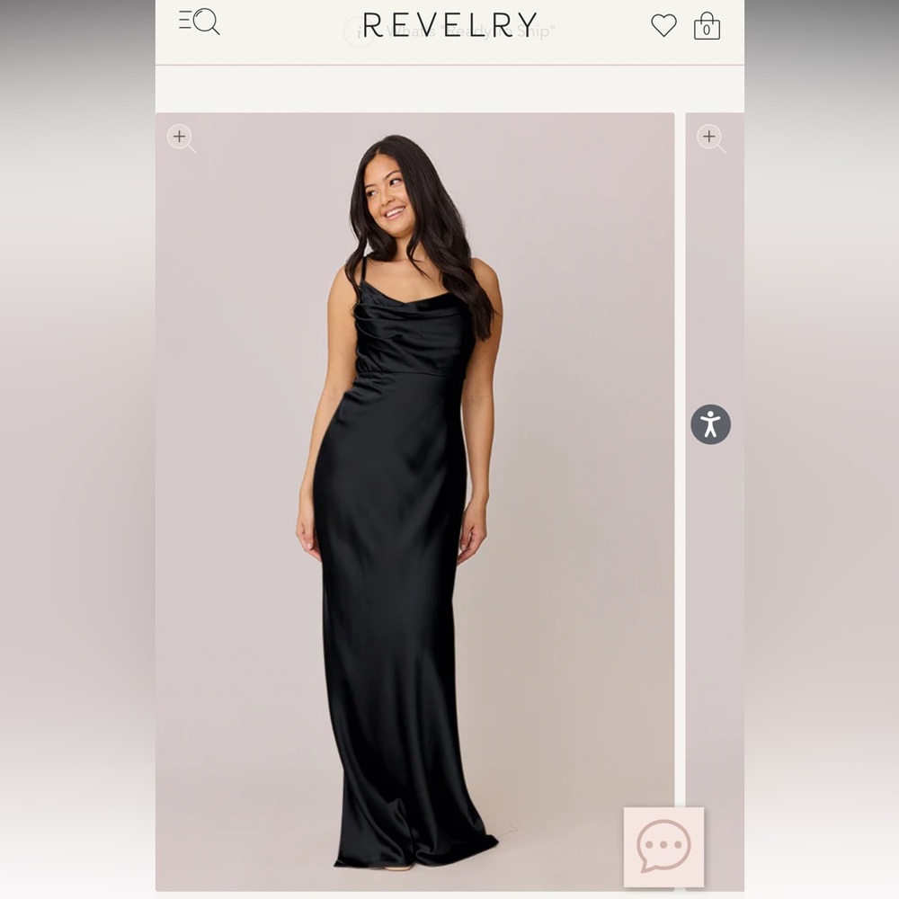 Revelry Black Skye Satin Dress